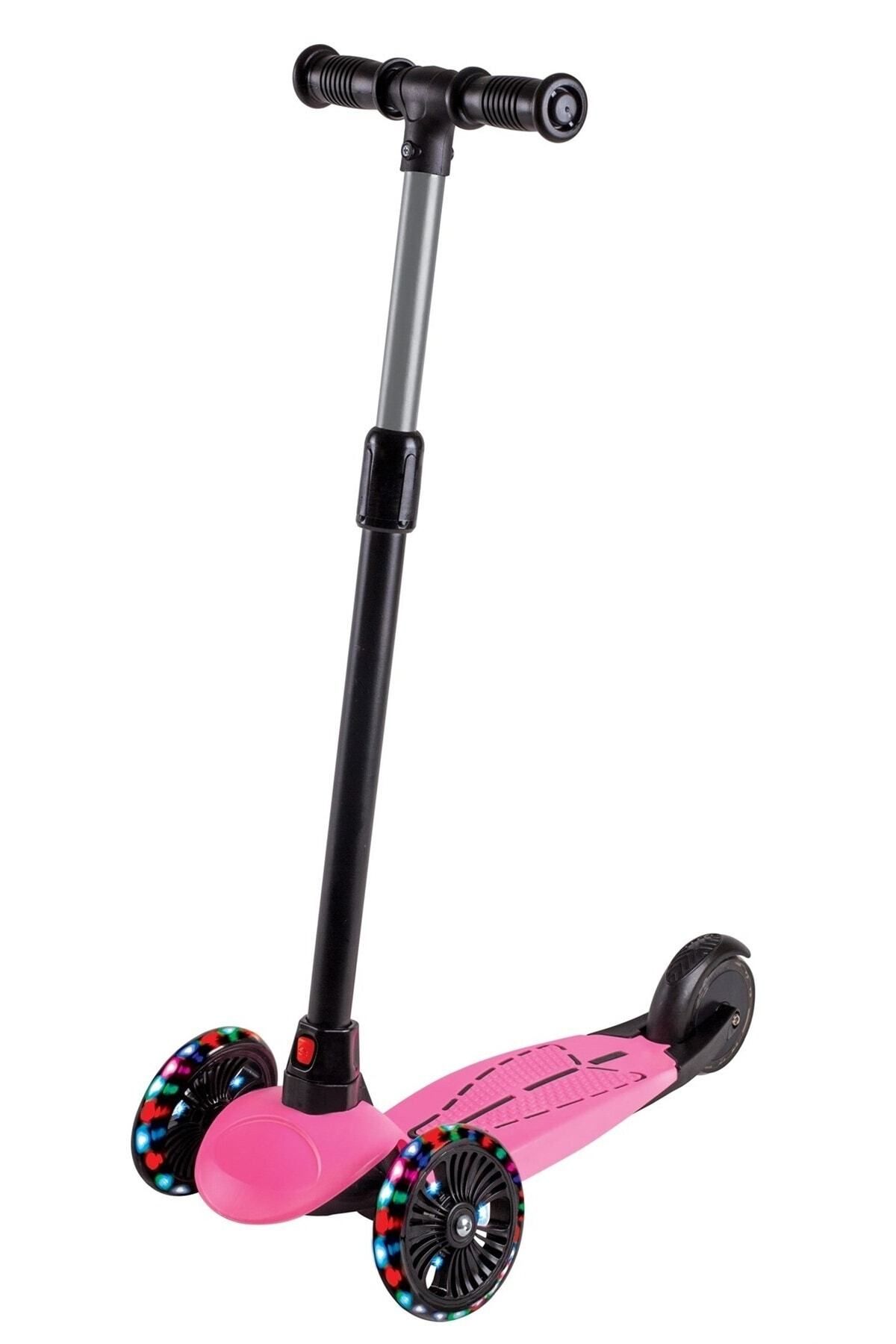Toys - Dragon Işıklı Pembe Scooter - Led Işıklı Scooter - Fr59458
